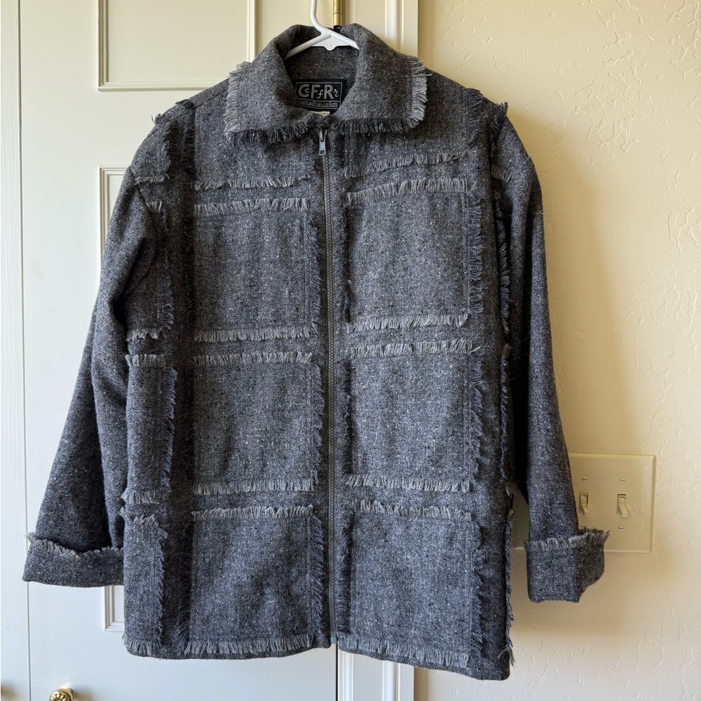 christian francis roth Gray Fringe Jacket Size 8